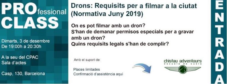 ::PROCLASS:: 03/12 – Drons – Requisits per a filmar a la ciutat (Normativa Juny 2019)