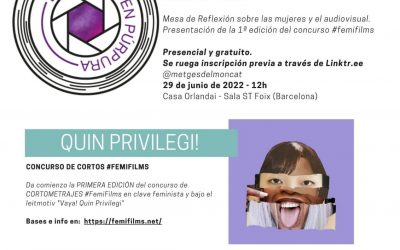 29 JUNY: PRESENTACIÓ DEL CONCURS DE CURTS FEMIFILMS: “LA DONA EN EL MÓN AUDIOVISUAL”´