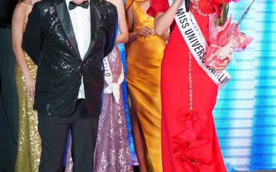 UN MÉDICO  Y UNA ENFERMERA   LA  IMAGEN   SOPRENDENTE   DEL MISS UNIVERSE  CATALUNYA