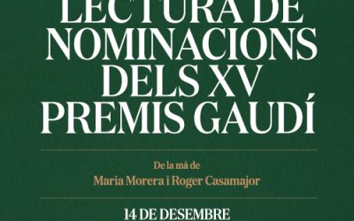 NOMINACIONS GAUDÍ: DIMECRES 14 DES DE L’AUDITORI DE LA PEDRERA