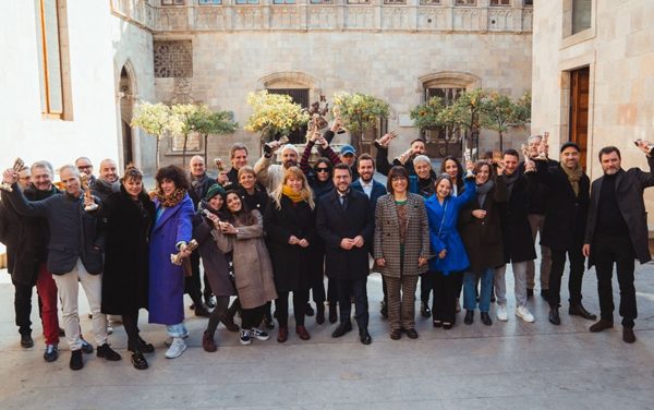 Pere Aragonès rep els guardonats/des dels XV Premis Gaudí al Palau de la Generalitat