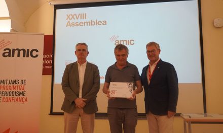 Reconeixement de l’Associació Amic a ÀreaVisual,  pels 25 anys al servei del sector audiovisual