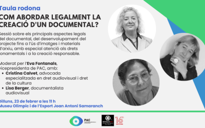 Taula rodona PAC x BCN Sports Film: Com abordar legalment la creació d’un documental?