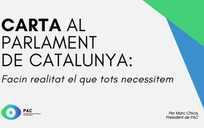 CARTA OBERTA DEL PAC AL PARLAMENT DE CATALUNYA