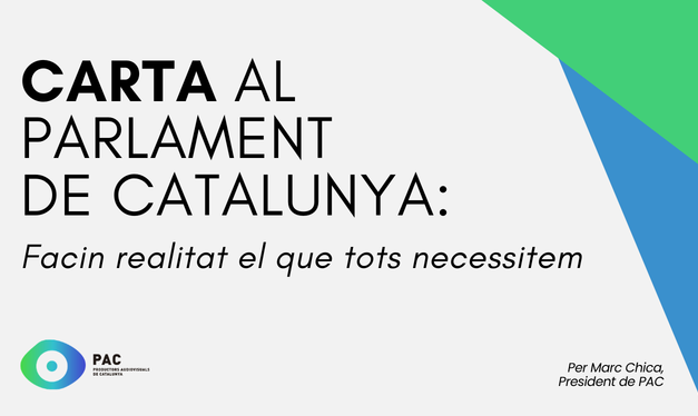CARTA OBERTA DEL PAC AL PARLAMENT DE CATALUNYA
